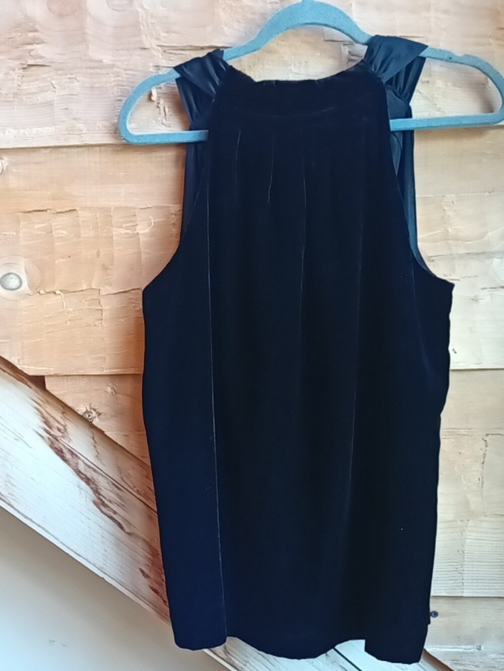 J. Crew Black Velvet Sleeveless Bow-Neck Top - Picture 3 of 5
